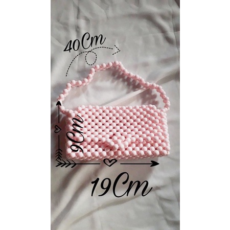 Tas Manik Mutiara  | Sling Bag | Besar | Manik Susu