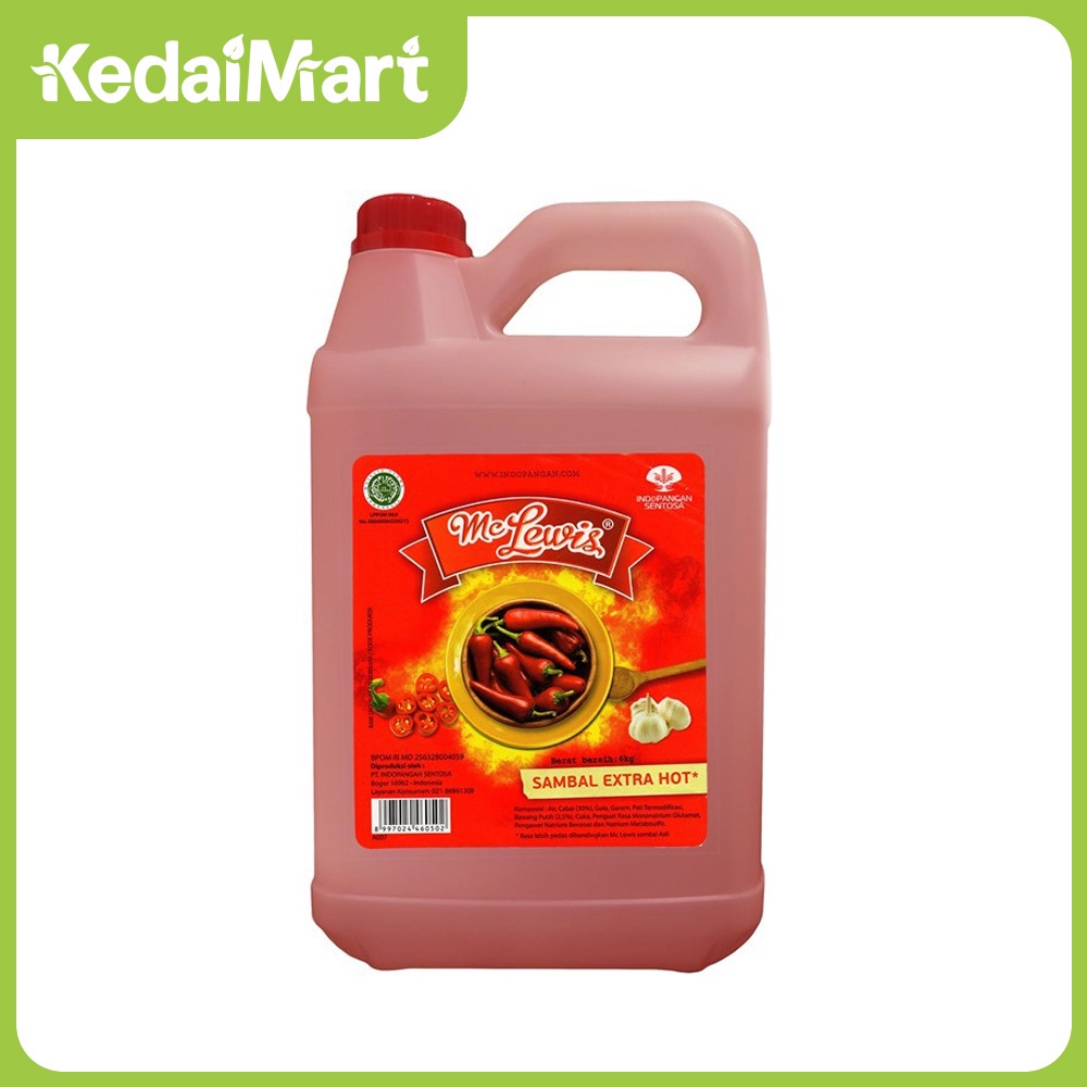

Mc Lewis Saus Sambal Extra Hot 6 Kg