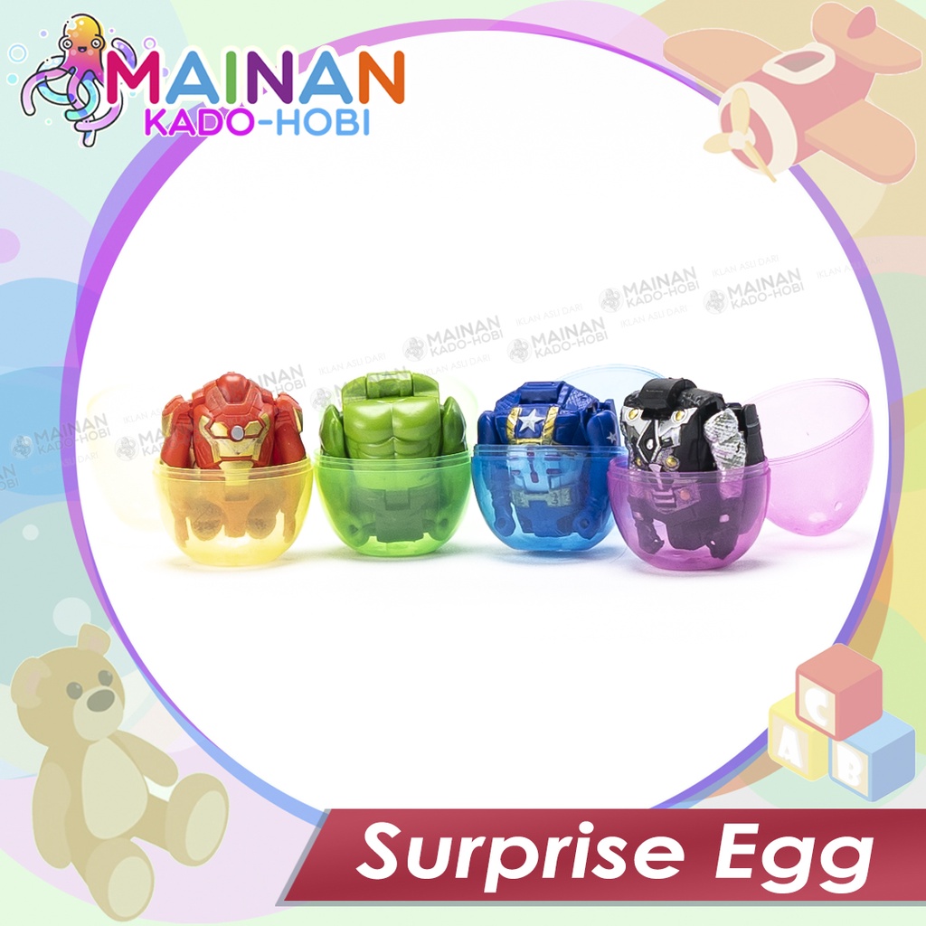 MAINAN ANAK BIRTHDAY GIFT SURPRISE EGG ACTION FIGURE SUPERHERO AVENGERS