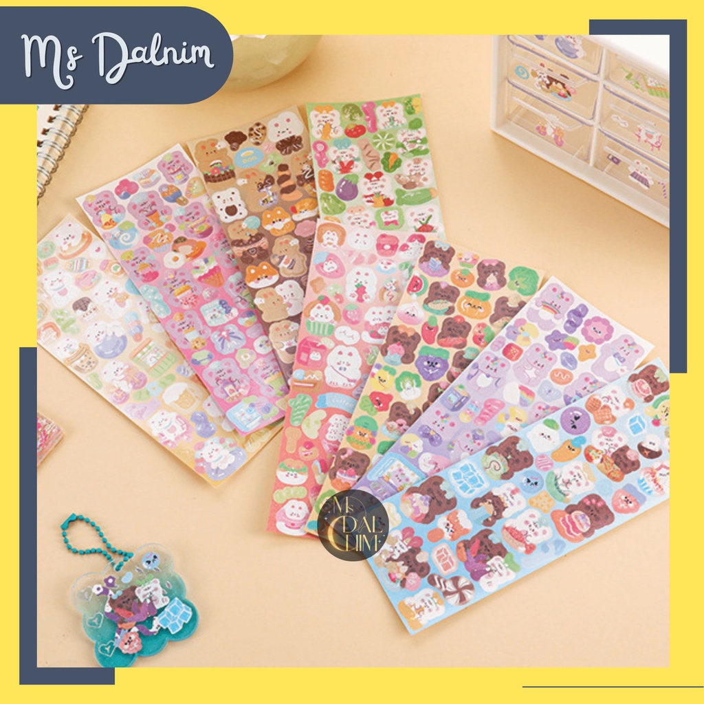 

Stiker Aesthetic Lucu Anti Air Motif Mengkilap Gliter Kartun Happy Bear Boba Party Deco Photocard PC Holder Dekorasi Jurnal Journal Diary Sticker Cartoon Cute Decor HP Kpop Idol Toploader Cahol Jepang Korea DIY Planner Scrapbook Craft [ST58]