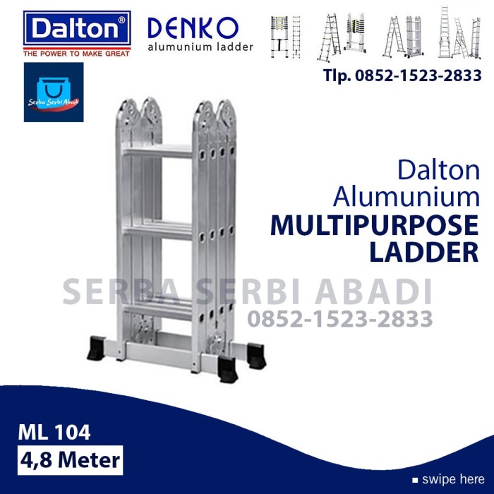 Tangga Tangga Lipat Aluminium Multipurpose 4,8 Meter Dalton Ml 104