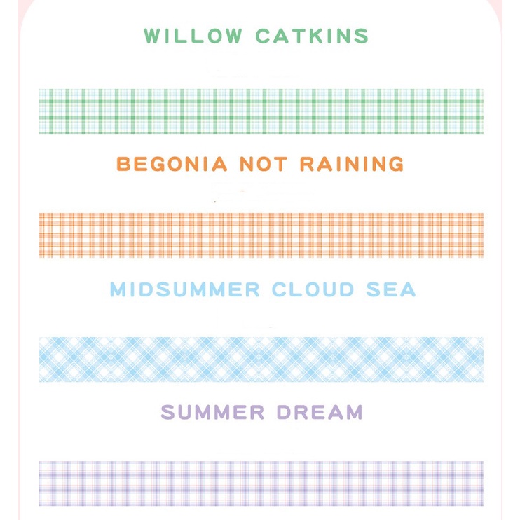 Sticker 1 box isi 5 Roll Washi Tape Masking Tape Selotip kertas motif Polos Motif Kotak Kotak Lucu Dekorasi Buku Book Diary Diari Memo Journal Jurnal Catatan Harian Anak Sekolah Alat Tulis Bisa Untuk Kado Ulang Tahun Scraping book @banyak