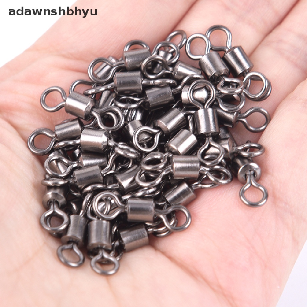 Adawnshbhyu 50PCS Barel Pancing Bearing Rolling Putar Padat Ring Lures Konektor11Ukuran  Id