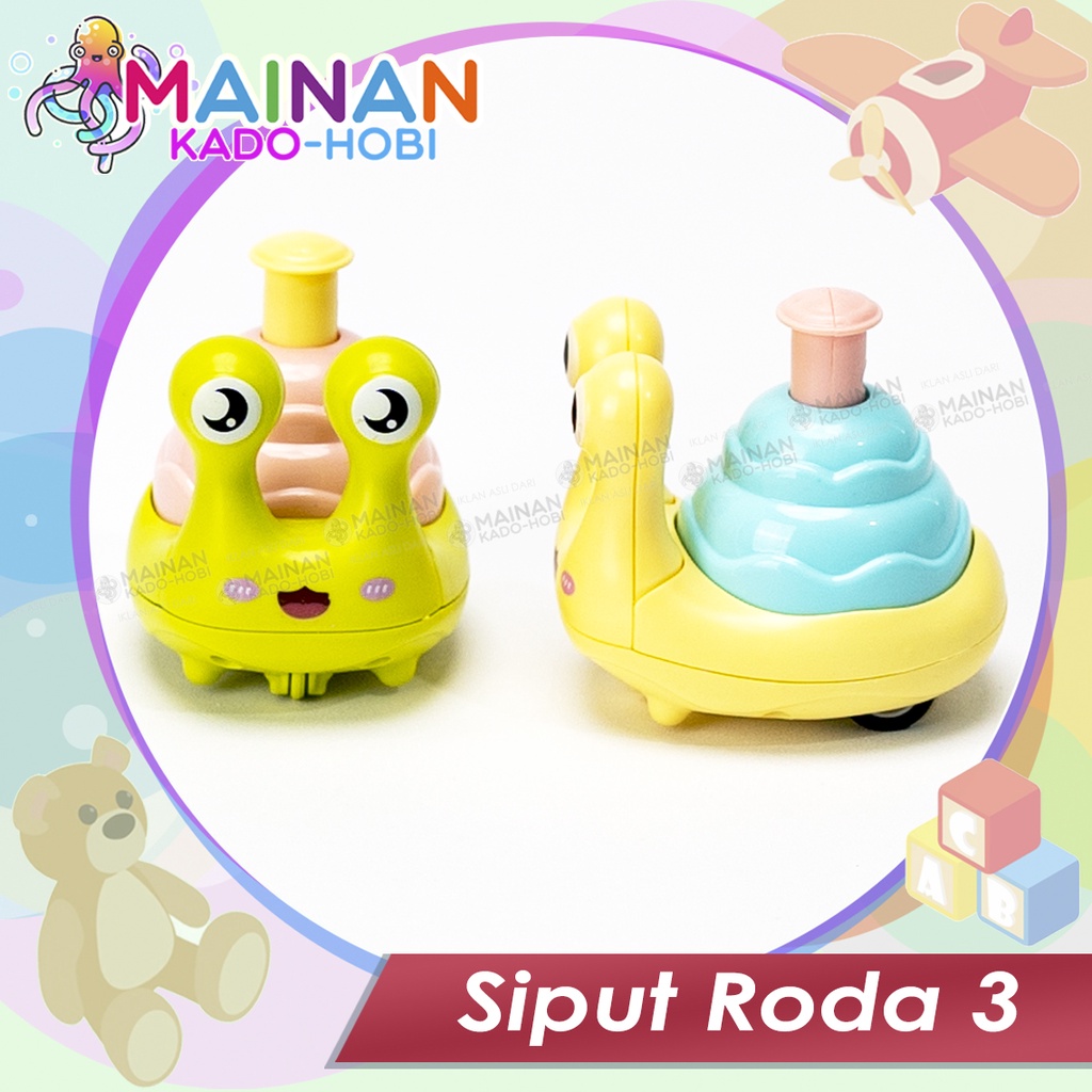 MAINAN ANAK EDUKASI PULL BACK CAR MINIATUR ANIMAL HEWAN SIPUT RODA 3