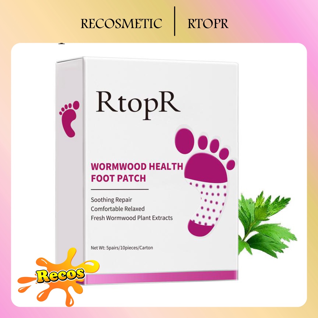 RtopR WORMWOOD HEALTH FOOT PATCH/ Kesehatan Tubuh Detox Perawatan Kaki Stiker Meningkatkan Tidur Alami