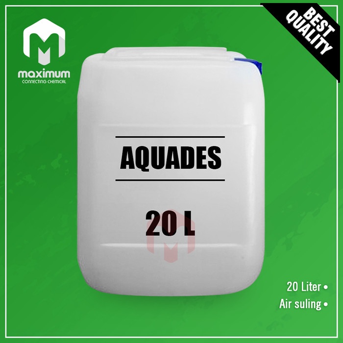 Jual Aquadest / Akuades / Aquades / Air Suling / Air Aki Radiator 20 Liter Diskon