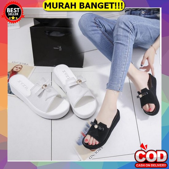 Wedges Wanita Terbaru Kekinian Dewasa Murah Wejes Sendal Weges 2023 Korea 2022 Terlaris Sandal Abbus