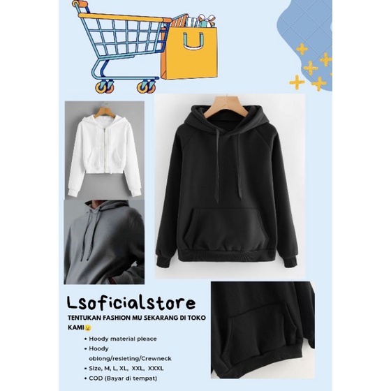 hoodie polos/hoodie Fleece tebal/ jaket polos