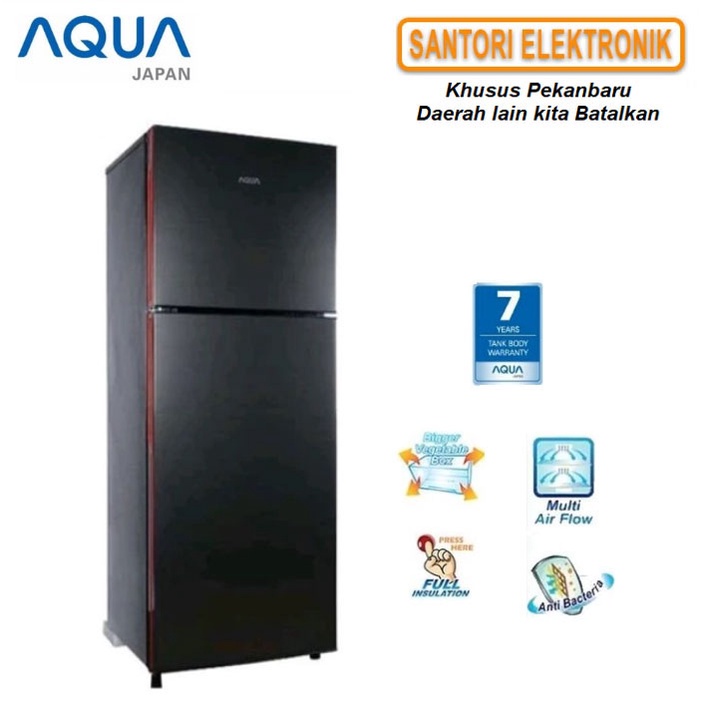 KULKAS 2 PINTU AQUA AQR-D270-DS / AQRD270 PEKANBARU