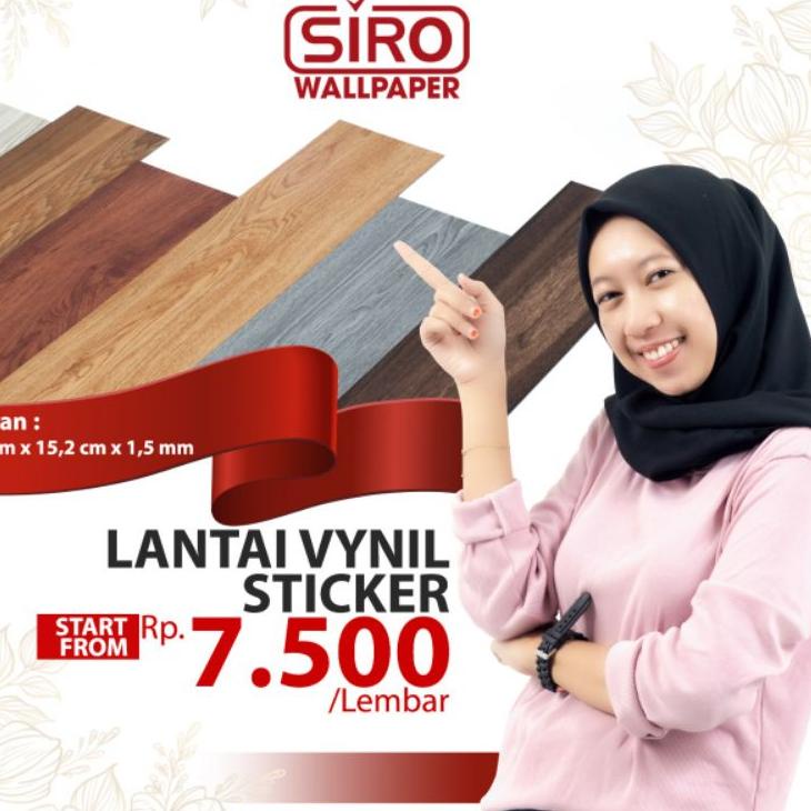 12.12 MALL LANTAI VYNIL STICKER LANTAI MOTIF KAYU VYNIL FLOOR