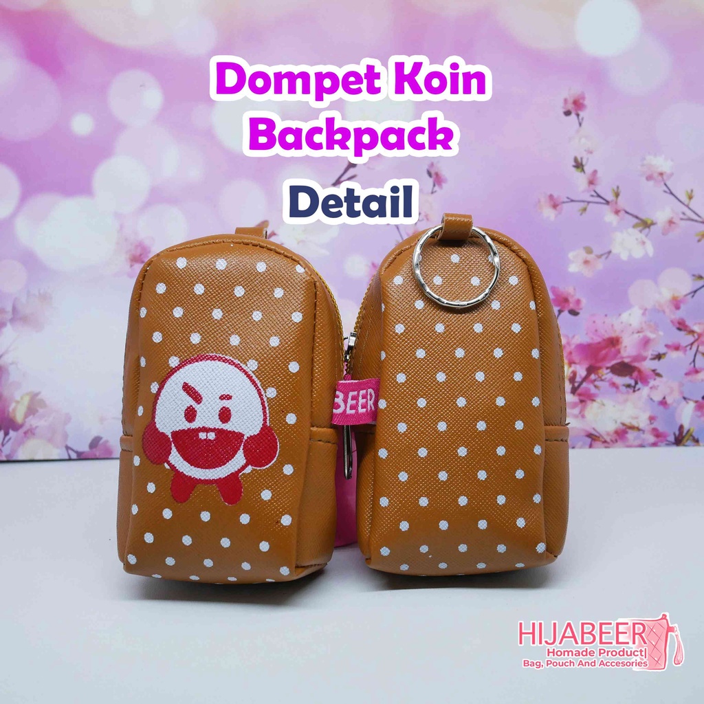 Dompet Koin Backpack Mini / Backpack Pouch Mini by Hijabeer Indonesia