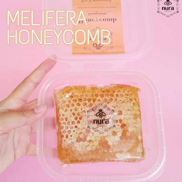 

<I-3&3㊚> Sarang Madu Melifera / Nura Honeycomb 250gr / Madu Asli Murni Mentah siap dikirim