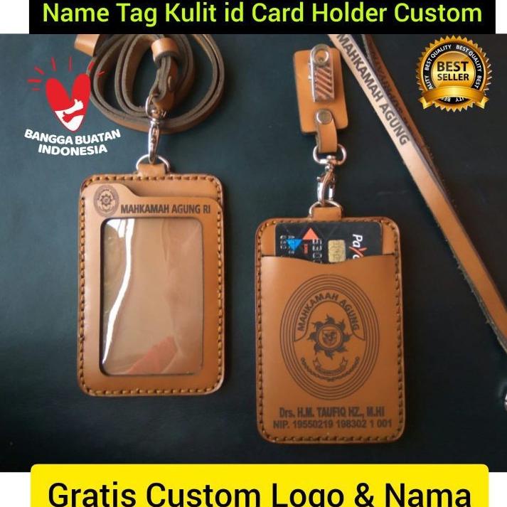 

NAME TAG ID CARD HOLDER KULIT ASLI CUSTOM LOGO DAN NAMA - ID CARD HOLDER KULIT CUSTOM - NAME TAG ID CARD KULIT TERLARISS...,,,,,