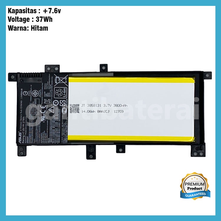 Baterai Asus X454W X454WA X454Y X454YA X454L X454LA C21N1401