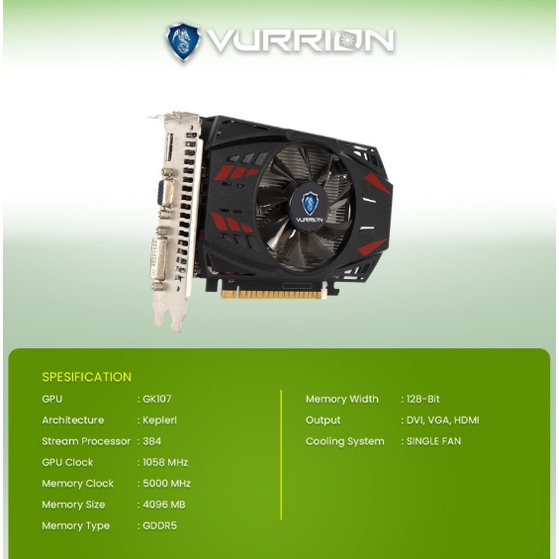 VURRION GT740 4GB DDR5 | VGA Card VURRION