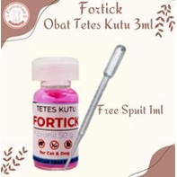 FORTICK / Obat Tetes Kutu Hewan Anjing dan Kucing / Fortick Cat &amp; Dog 3mL