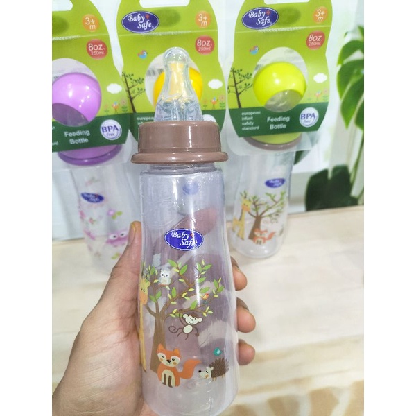 Botol Susu Berkualitas Standar Eropa Baby Safe Karakter 250 Ml 8oz BPA Free JP 003