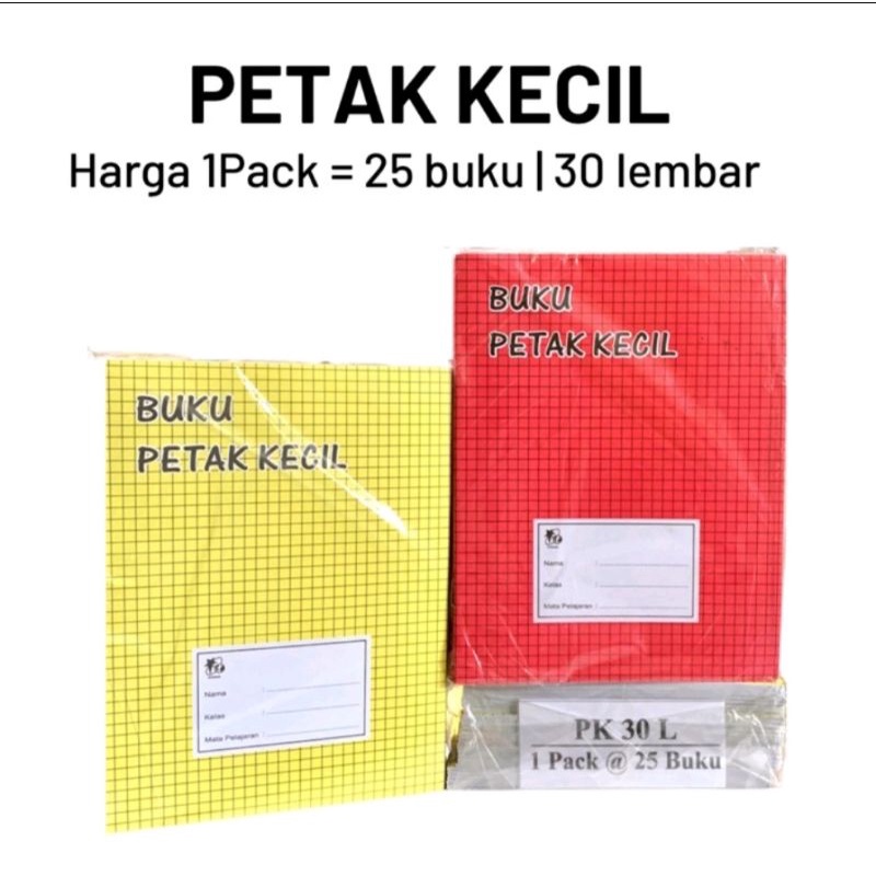 

Buku Tulis Petak Kecil/Matematika 30 Lembar Harga Per Pack isi 25Buku Termurah