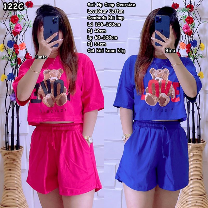 SETELAN ATASAN CELANA CROP OVERSIZE