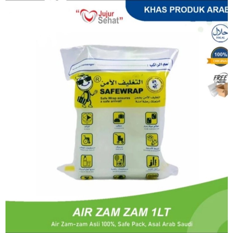 

Air Zam Zam 1 Liter Galon Asli Arab Saudi Murni Air Zam Zam Original