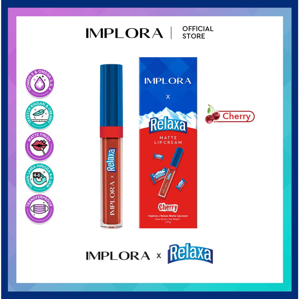 Implora X Relaxa Matte Lipcream (Cherry &amp; Lemon)