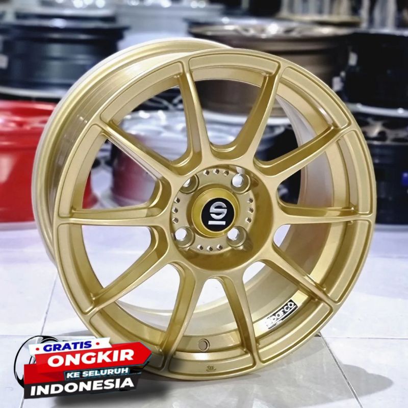 Velg Racing Ring 15 Type FF1 Sparco Mobil Brio Jazz City Yaris R15 Pcd 4x100 Gold