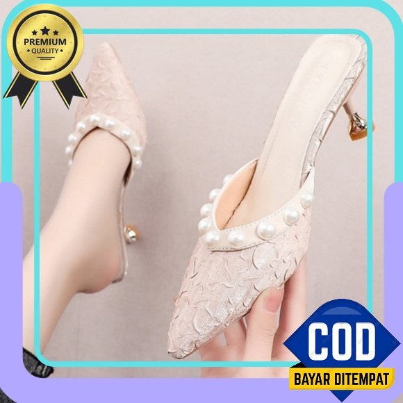 High Heels Wanita Lancip Sandal Pesta Wanita High Heels Glamour Wanita Murah Heels Hak Tinggi D'Nine