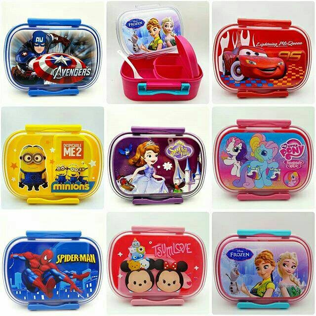 

KOTAK MAKAN ANAK SPIDERMAN FROZEN TSUMTSUM AVENGER SOFIA MINION