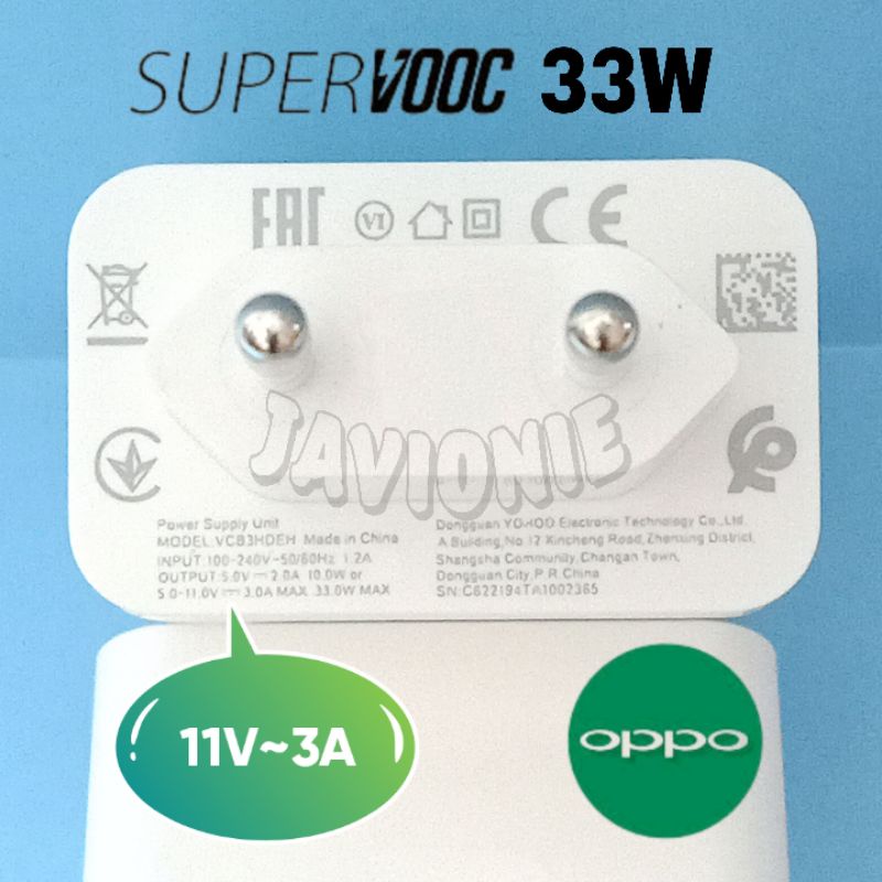 Charger Casan Cas OPPO A57 A74 A76 A77s A78 A95 A96 4G 5G 2022 Original Super VOOC 33W 65W TYPE C Flash Charge