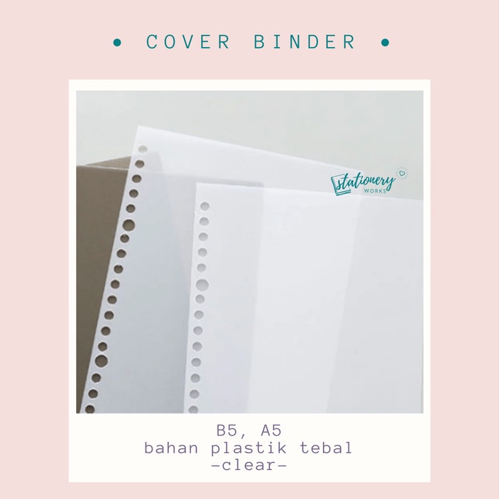 

COVER BINDER PLASTIK B5 26 RING - COVER NOTEBOOK RING CLEAR TRANSPARAN