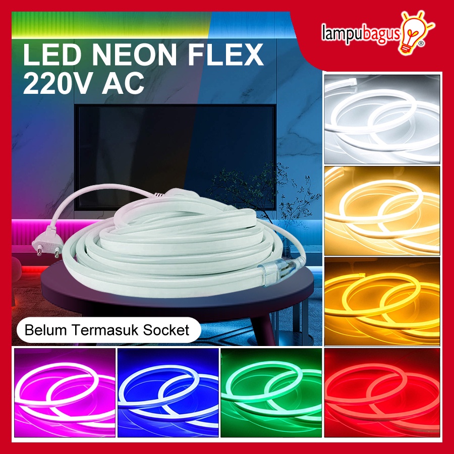 Lampu LED Neon Flex Strip Light Flexible 220V IP65 Waterproof