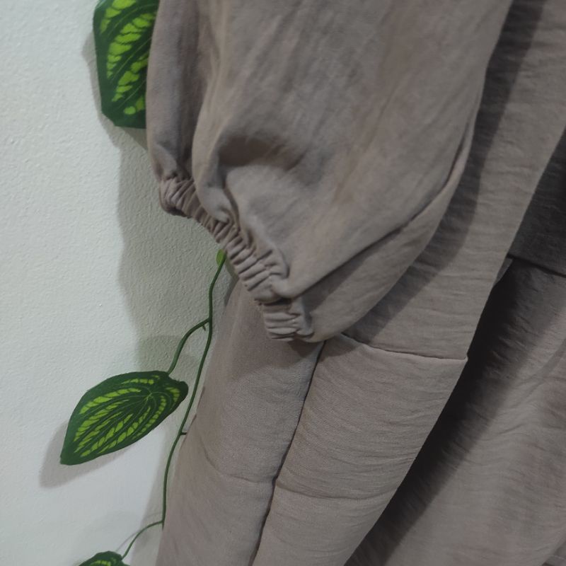 oz012 setelan tunik wanita terbaru bahan cringkle airflow