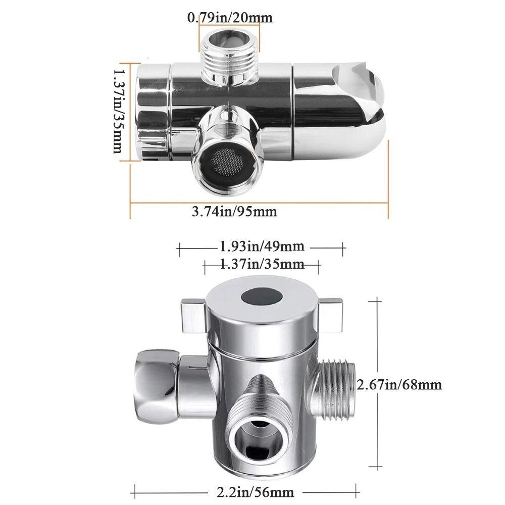 Nickolas1 Shower Adapter ABS 1Pcs Selang Pipa Adapter Alat Kamar Mandi Shower Diverter Valve Tee Konektor