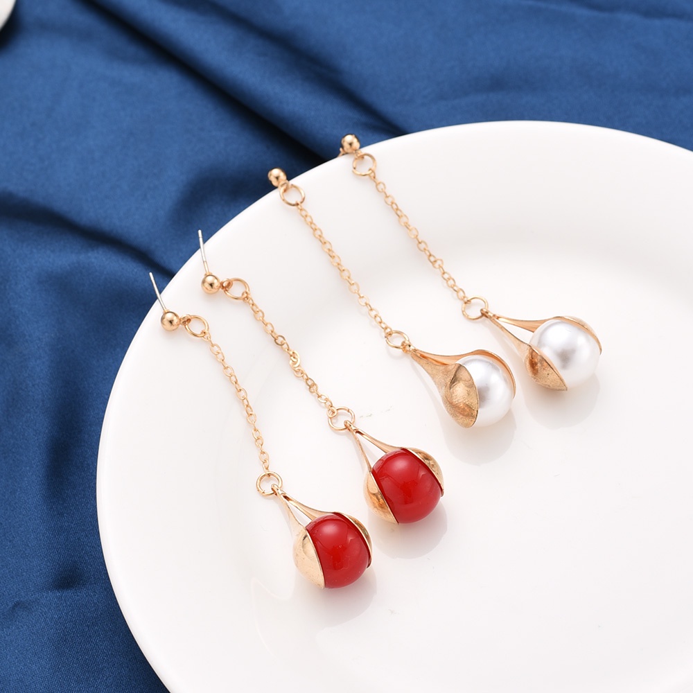 Wanita Tetesan Air Liontin Anting-Anting Elegan Sederhana Drop Earrings Pernikahan Korea INS Manis Menjuntai Anting-Anting Pribadi Pesta Gadis Wanita