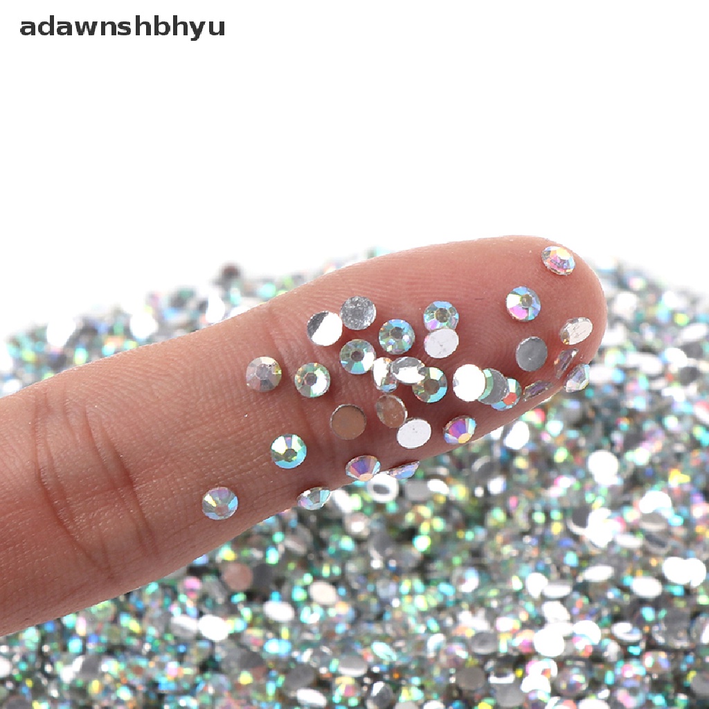 Adawnshbhyu 10000Pcs 3MM Sparkling Resin Berlian Imitasi Flatback Kristal Dekorasi Aplikasi ID