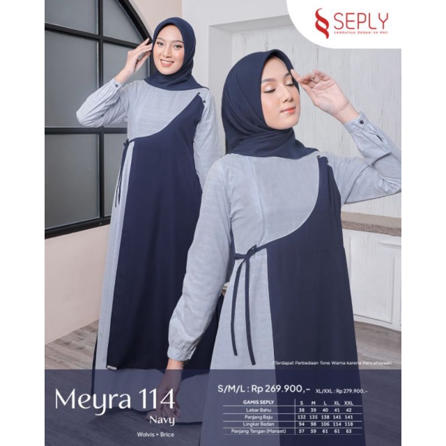 Gamis Meyra 114 Anggun dan Elegan by Seply