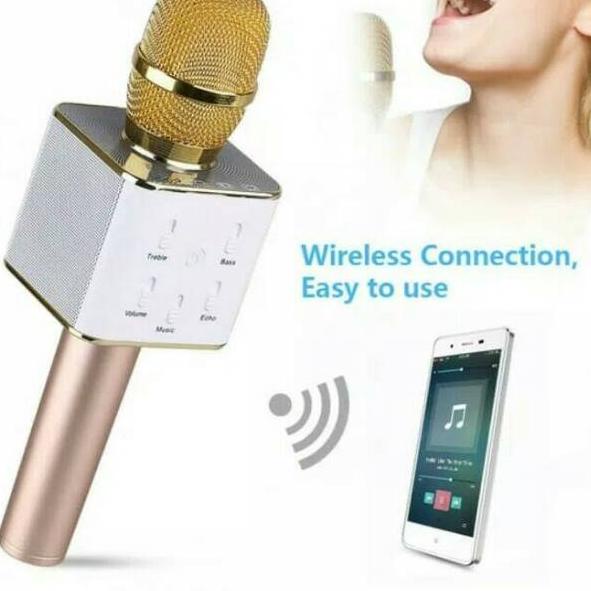 Buruan pesanMic smule advance Bluetooth wireless speaker bigo MP3 YouTube microphone mini hp handpho