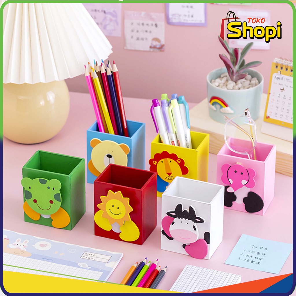 

♚ ♚Tempat Pensil Dan Pulpen Karakter Serbaguna Desktop Multifungsi Pen Holder