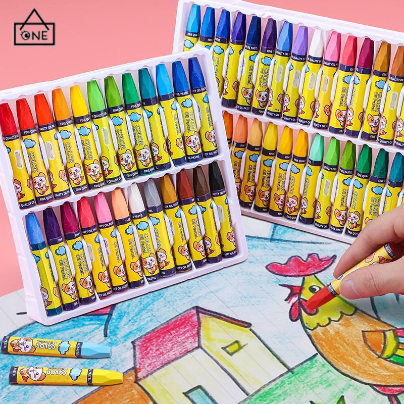 COD❤️12-36 pastel minyak warna krayon anak-anak yang bisa dicuci alat menggambar-A.one