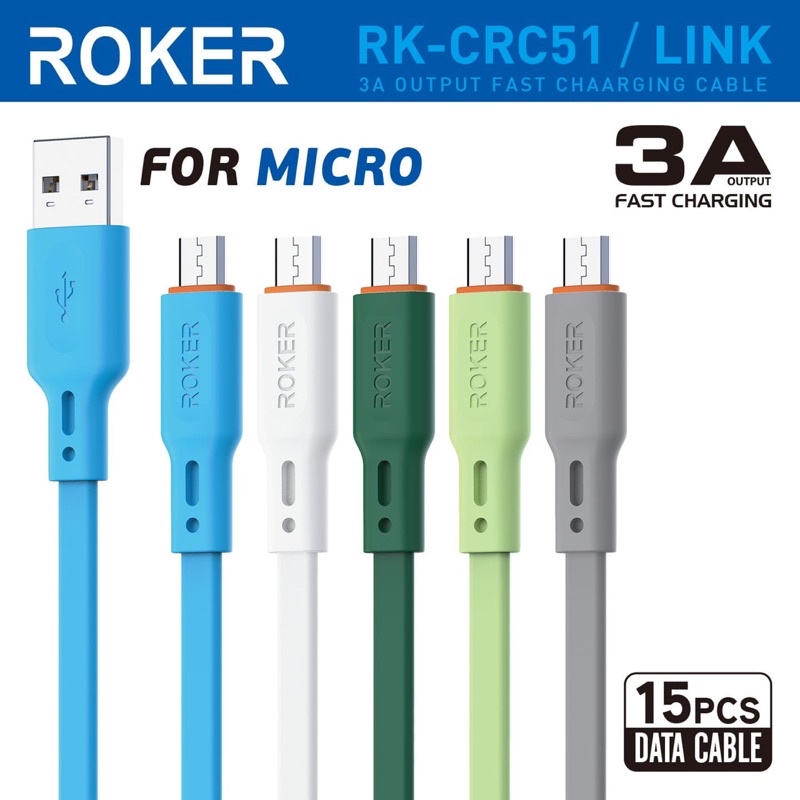 KABEL DATA ROKER LINK V8 / MICRO / TYPE C / IPH XS / IOS RK-CRC51