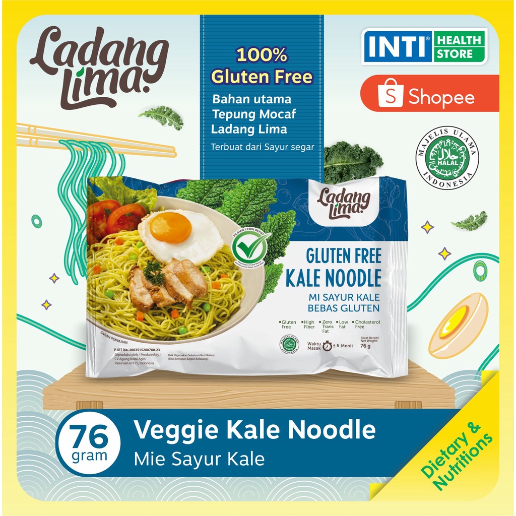 Ladang Lima Veggie Noodle Gluten Free - Kale / Beet