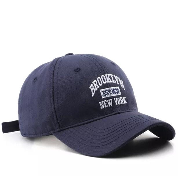 Topi Pria Wanita Unisex Hat Soft Material Bordir Brooklyn Baseball