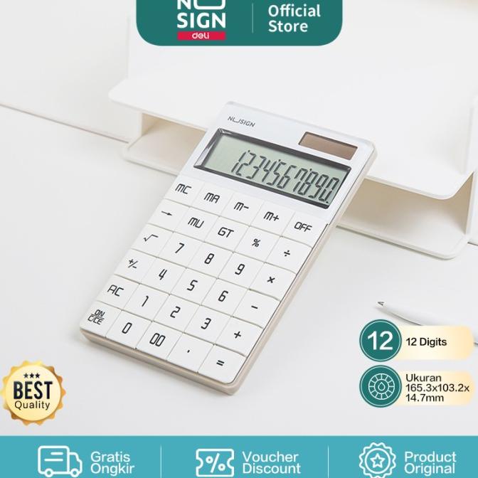 

Nusign Calculator / Kalkulator 12 Digit LCD Besar Colorfull NS041