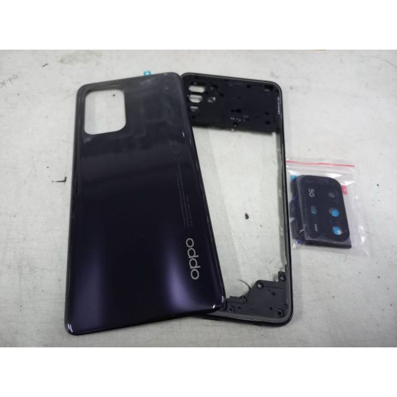 CASING HOUSING FULLSET OPPO A95 5G BACKDOOR PLUS BAZEL MIDLE PLATE TATAKAN FRAME PENUTUP MESIN OPPO 