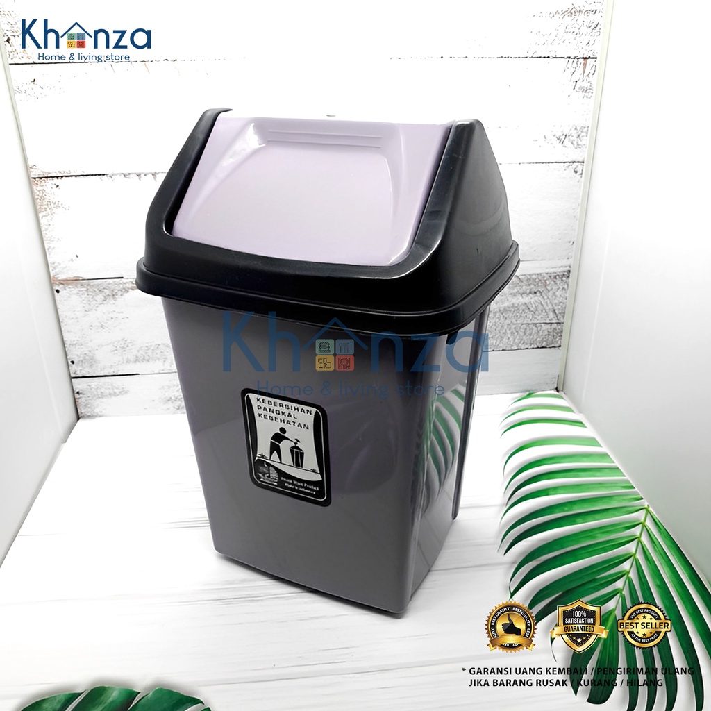 Tempat Sampah Meja Kantor Tertutup Tong Sampah Plastik Mini Lucu Aesthetic Trash Bin Keranjang Sampa