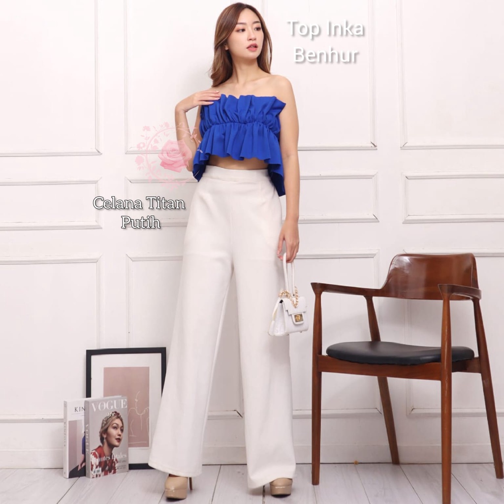 CELANA TITAN // CELANA PANJANG WANITA BAHAN SCUBA