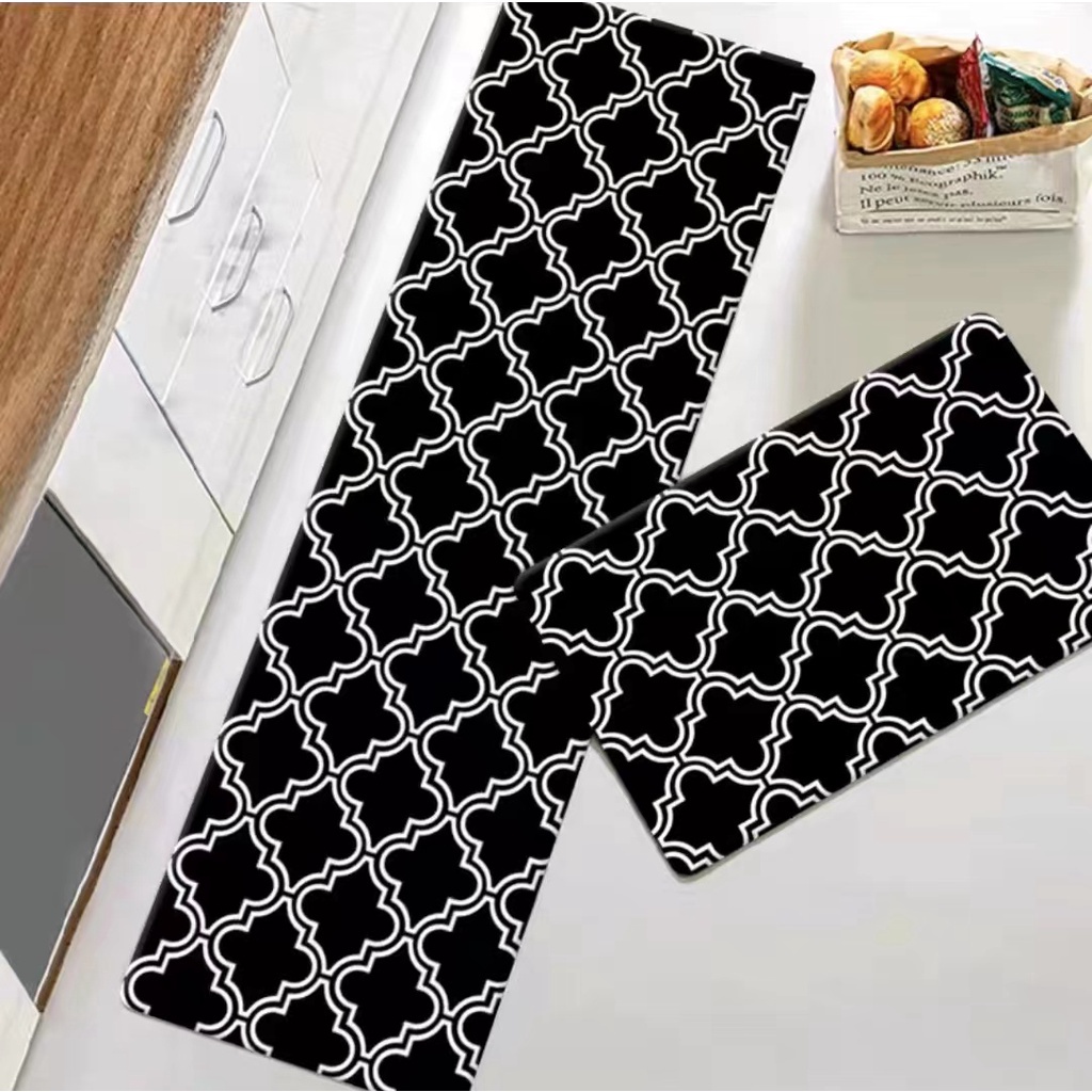 HL0466 Keset Dapur 2 in 1 Panjang dan Pendek 40 x 120 cm Kitchen Floor Mat Keset Alas Lantai Anti Selip Keset kaki Dapur  Y1640