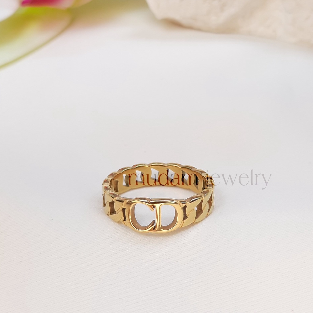 Cincin Titanium Lebar 5mm dan 8mm D Mewah dan Elegan Tersedia Warna Rose Gold, Gold dan Silver