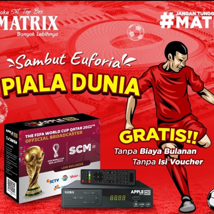 TERBARU set top box matrix apple merah /SET TOP BOX TV DIGITAL/SET TOP BOX MATRIX/SET TOP BOX TV