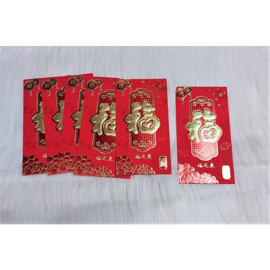 

Angpao Imlek Netral Terbaru Termurah Ukuran besar Premium LL2073 Bahan karton tebal Isi 6 Pcs emboss emas limited